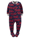 カーターズ ロンパース carter's 男の子用紺x赤COOLな消防車SUVフリース足つきカバーオール (24months(83-88cm)) [並行輸入品]