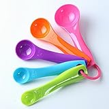 Boger 5点食品グレードシリコンキッチンMeasuring Spoons Baking台所用具セットキットツール