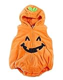 StylesILove Halloween Kid Fleece Pumpkin Costume Comfy Jumpsuit (80/6-12 Months) [並行輸入品]