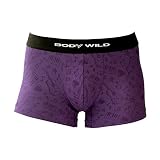 (ボディーワイルド)BODY WILD Casual style ジャガード ボクサーブリーフ(前とじ) ミュージック BWE083G 80 パープル L