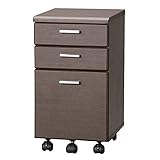 アイリスオーヤマ デスク キャビネット 幅33×奥行40×高さ59cmブラウン SLD-3060S