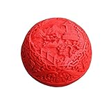 中国スタイルの風景柄彫漆宝石箱の2つの小品