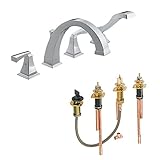 Delta KRTDDR-DH-T4751-CH Dryden Roman Tub Filler Kit Deck-Mount, Chrome Chrome [並行輸入品]