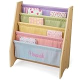 KidKraft Personalized Pastel Sling Bookshelf with Pink Script - Hannah [並行輸入品]