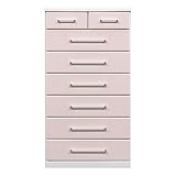 アルファタカバ ベビータンスシリーズ マリーダ 80cm幅7段 パステルピンク