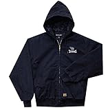 NFL Tennessee Titans Cumberlandキャンバスキルト裏地フード付きジャケット、ネイビー、3 x l