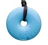 Teething Bling Turquoise Donut Pendant Teether Necklace by Teething Bling [並行輸入品]