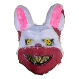 [ASUMISS] ハロウィンマスク アニマルマスクウサギ 血まみれ お面 かぶりもの リアル マスク 動物 コスチューム 道具 パーティーグッズ 学園祭 コスプレ ハロウィン おもしろ 仮装 マスク (血まみれ)