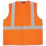 ERB 61016 S388 Class 2 Solid Woven Safety Vest with Pockets Orange 5X-Large [並行輸入品]