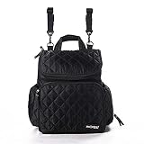 ファッション多機能 バックパック防水　マザーズバッグ多機能　大容量　ファッション (black)