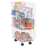 キャスター付きワイヤーラック 3段 KK-004