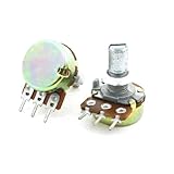 uxcell ポテンショメーター　 トップ　調整可能　20K　Ohm　２個　セット　メタル製　電子部品