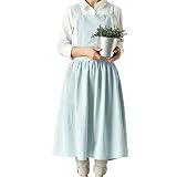 【 エプロン おしゃれ 】「ちょっとそこまで」につけて行ける可愛いエプロン ナチュラルなコットンリネン素材 かわいい おしりが隠れる ポケット付き