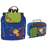 Stephen Joseph Boys Quilted Monkey Backpack and Lunch Box for Kids [並行輸入品]
