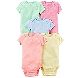 カーターズ Carter's 女の子用ネオンパステルドットガール半袖ボディスーツ5枚セット (18months(78-83cm)) [並行輸入品]