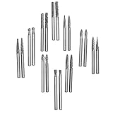 P Prettyia 3mmシャンク径　HSSロータリーバーセット　回転ツール　高硬度　全２色　互換性　約2０個入り - クリア