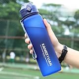 大容量ボトル 水筒 ポータブルストロースポーツウォーターボトル350 500 650 700 1000 1500 2200ml BPAフリー プラスチックウォーターボトル 自転車 大人 子ども アウトドア スポーツ 登山用/キャンプ/ランニング/ジム/ (350ml,blue)