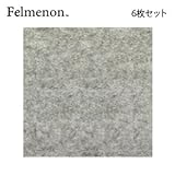 フェルメノン 吸音パネル スタンダード ライトグレー 30×30cm 6枚セット