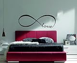 Love infinity Quote壁デカール – Love is Forever壁デカールビニールステッカーTeens子供部屋装飾