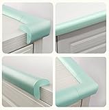 コーナーガード 全長2mｘ1本 Ｌ型 厚手タイプ 両面テープ付 コーナークッション 赤ちゃん ケガ防止 ライトグリーン