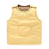 ベビー女の子男の子冬ソフトコットンパッドベスト双方向Quilted Waistcoat カラー: イエロー