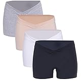 monkeyjack Piece of 4 XXLロットWomens Low Rise Under theバンプモーダルマタニティベリーサポートBoyshortsセット