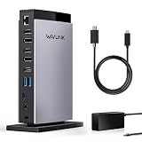 WAVLINK ユニバーサル DisplayLink ドッキングステーション、トリプル 4K USB C ドック（M1/M2/M3 Mac および Windows 対応）、15-in-1 で 3つの HDMI、2つの DP、RJ45、オーディオ/マイク、SD/TF、5つの USB ポート、*ラップトップの充電は非対応