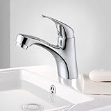 Matee真鍮シングルハンドル1つ穴冷水バスルームWash Basin蛇口セラミックディスク付きカートリッジ