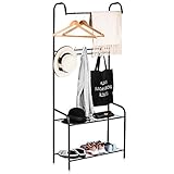 ハンガーラック 頑丈 カテゴリ ハンガー 収納棚付き 簡単組み立て ワードローブ 家庭用 業務用 黒