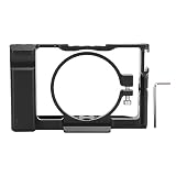 カメラケージ、アルミ製カメラケージリグ、RX100 M1 M2 M3 M4 M5 M6 M7用コールドシューマウント付きカメラアクセサリー