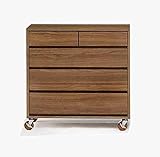 大川家具 福山工芸 チェスト リニアス 80cm幅4段 ブラウン 160949