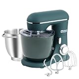 Kitchen in the box スタンドミキサー 4.5L+5Lダブルボウル 大容量 卓上ミキサー 10段階スピード調節 3種類アタッチメント付き 家庭用 業務用 こねる/混ぜる/泡立てる ダークグリーン