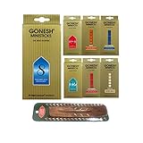'ガーネッシュ インセンス ミニ スティック（ お香 ＭＩＮＩ Ａ ） 7つの香り＋ミニバーナー（ お香立て ）GONESH MINI STICK 7PCS+ MINI BUENER STARTING SET Ａ (NO.4/ NO.8/ NO.12 / MUSK/ NAG CHAMPA/ STRAWBERRY/ VANILLA )