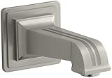 Kohler K-13139-B-BN Pinstripe Wall-Mount, 6-7/8' Non-Diverter Bath Spout, Vibrant Brushed Nickel [並行