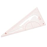 Prettyia 三角パッチワーク　文房具　定規　描画テンプレート　20.5x11cm　設計/絵画ツール　高精度　クラフト
