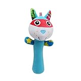 meolinソフトPlush Hand Rattle Baby Squeaker Sticks for Toddlers 10.23*2.75inch 48
