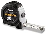 Komelon SM5425 Speed Mark Gripper Acrylic Coated Steel Blade Measuring Tape 1-Inch X 25Ft White [並行輸