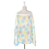 hannah 授乳 ケープ ポンチョ カバー 軽い ガーゼ 生地 大きめ 大判 おでかけ (ガーデン)