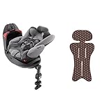 【セット買い】 アップリカ チャイルドシート フラディアグロウ シンプルグレー + さらっとマット ビタードットBR 純正リバーシブルタイプ