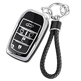 [HOYZE] 新型ヴォクシー 90系キーケース ノア90系キーカバー 可愛い 車スマートキーケース アルファード ヴェルファイア 40系傷防 (シルバーブラック)