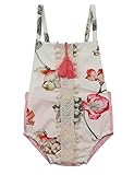 kidlove夏ベビー女の子コットン花柄ノースリーブバックレスロンパースKnickers カラー: イエロー