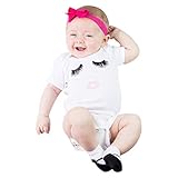 Karchi 子供連体服 女の子オールインワン　子供Tシャツ ガールズ服　 ベビー服　無地 半袖 女の子 新生児 春夏服 出産祝い　ホワイト 全2種デザイン (100, デザイン 1)