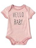 (ユナイテッドアローズ グリーンレーベル リラクシング) UNITED ARROWS green label relaxing オーガニックコットン ボーダー HELLO BABY ボディスーツ 38