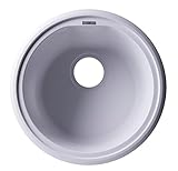 Alfiブランドab1717um 17 "アンダーマウントラウンドGranite複合Prepシンク 17 Inch AB1717UM-W 1