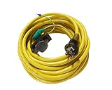 延長コード 2芯3芯兼用 アース付き 10M ソフト太コード VCT2mm² イエロー オレピンプラグ 色指定不可