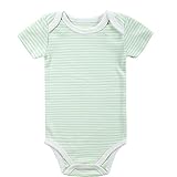 Decdeal ベビーロンパース ボディスーツ 100％コットン 半袖 ユニセックス 新生児服 0-12M