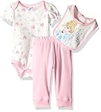 Disney Baby Girls' 3 Pack Cinderella Bodysuit Off/White 0/3 Months [並行輸入品]