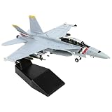 NUOTIE 1/100 F/A-18F スーパーホーネット VFA-2 ダイキャストメタル航空機モデル F18F VFA-2 戦闘機モデルキット 軍用機モデル ブラケット付き コレクションとギフト用, F-18-VFA-2