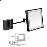 LEDメイクアップミラーゴールド両面鏡を伸ばしている鏡鏡伸縮性のあるバニティミラー壁掛けの折り畳み式のバスルームミラーフレームはしっかりしていて緩んでいません Xuan - worth having 