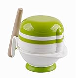 ベビー食器　出産祝い　離乳食調理器具　破砕　研削ボウル　ベビーフード研磨器具　すりこぎ付　赤ちゃん　調理セット 離乳食用　安全　便利　簡単　実用性（ホワイト）